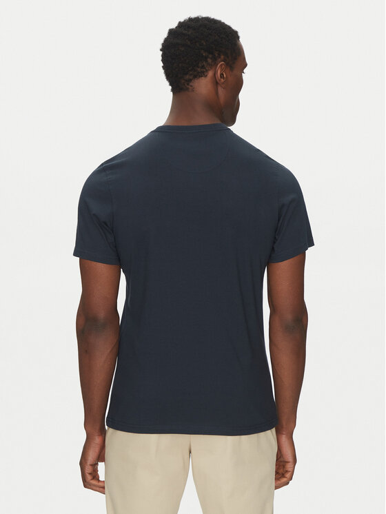Barbour Barbour T-Shirt Logo MTS0531NY31 Granatowy Tailored Fit