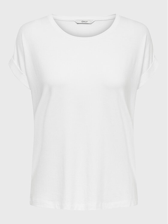 ONLY ONLY Tricou Moster 15106662 Alb Loose Fit