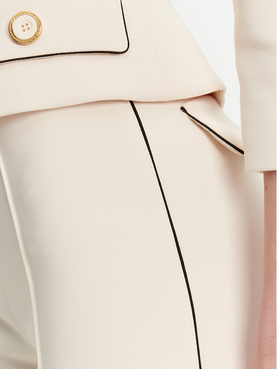 Elisabetta Franchi Elisabetta Franchi Παντελόνι υφασμάτινο PA-084-51E2 Εκρού Regular Fit