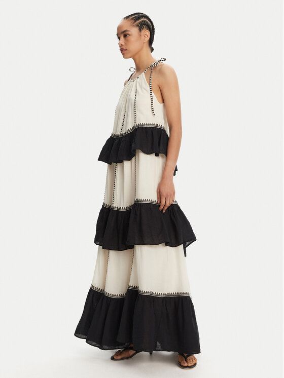 Devotion TWINS Devotion TWINS Sommerkleid Kleio 025.303G Écru Loose Fit