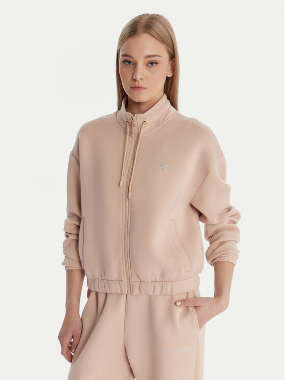 Guess Guess Bluză 169845 Bej Classic Fit