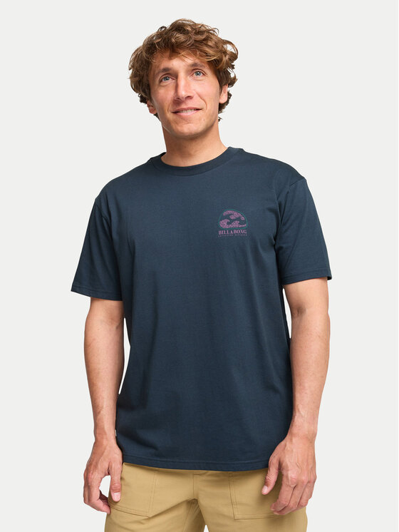 Billabong Billabong Tričko Scribbly EBYZT00398 Tmavomodrá Regular Fit