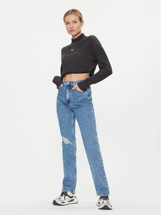 Tommy Jeans Tommy Jeans Traperice Julie DW0DW16675 Plava Straight Fit