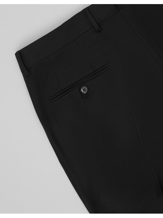 Borgio Borgio Spodnie garniturowe spodnie_cesaro_sf+ Czarny Slim Fit