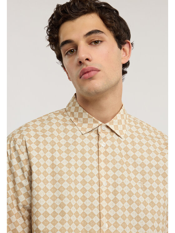 Trussardi Trussardi Koszula 5039N000046N0SC Beżowy Regular Fit