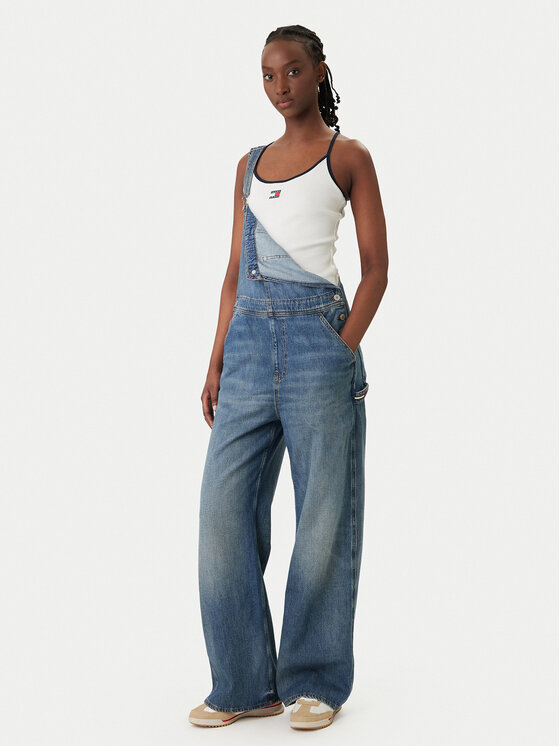 Tommy Jeans Tommy Jeans Top DW0DW22261 Biały Slim Fit