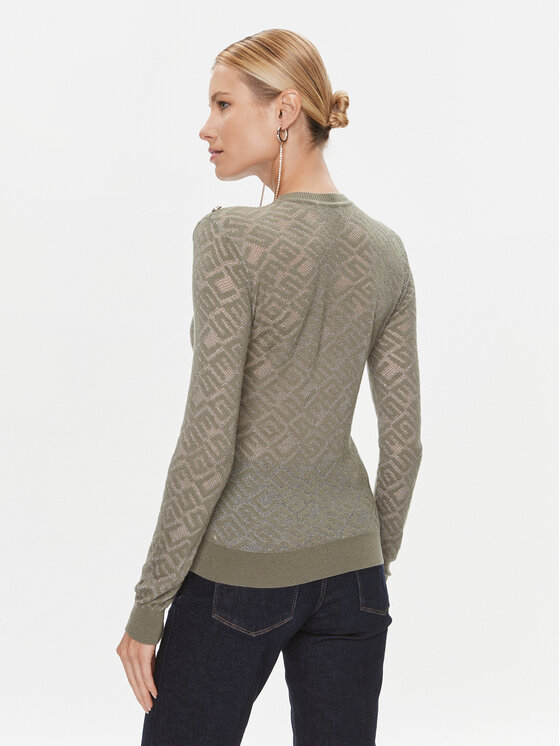 Guess Guess Džemperis W4RR28 Z3C90 Zaļš Regular Fit