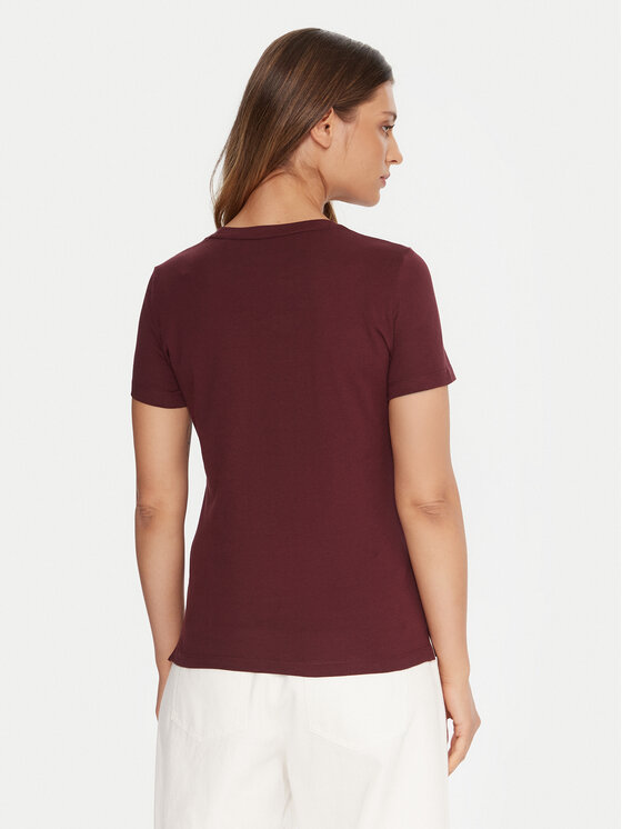 Guess Guess T-krekls W1YI1B I3Z14 Bordo Regular Fit