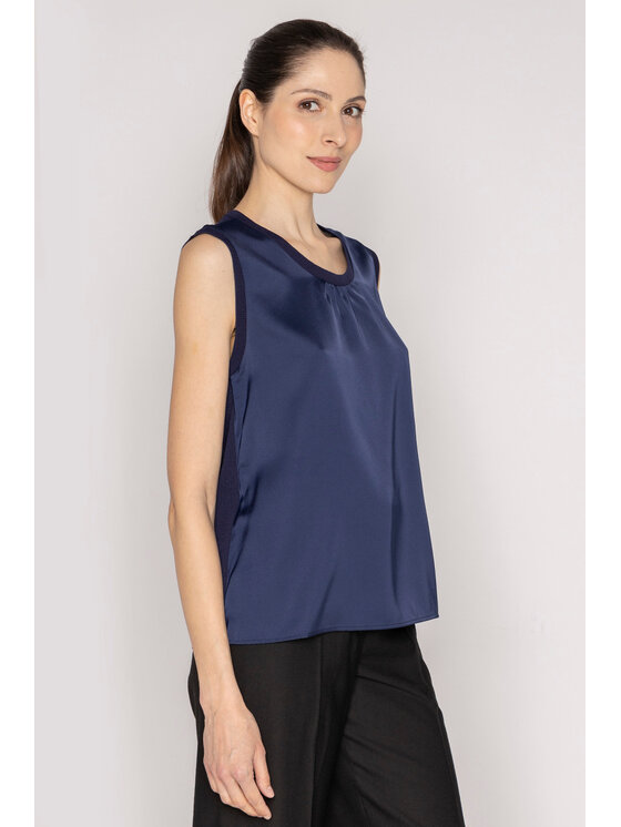 Deni Cler Milano Deni Cler Milano Top T-DC-0007-D2-20-59-1 Granatowy Regular Fit