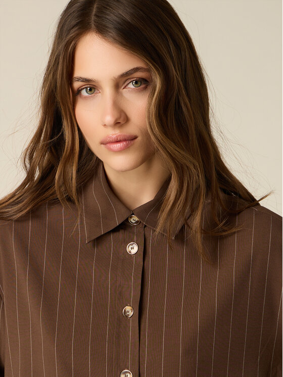 Oltre Oltre Camicia 5058J100886N0Z2 Marrone Regular Fit