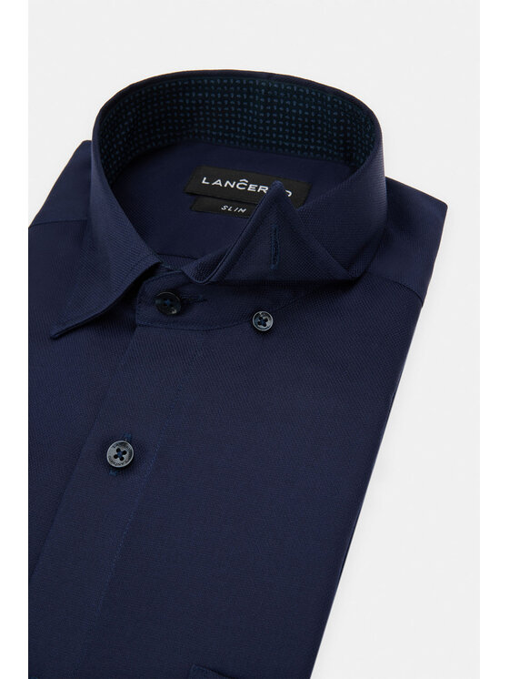 Lancerto Lancerto Koszula Meryl KO073123000047 Granatowy Slim Fit