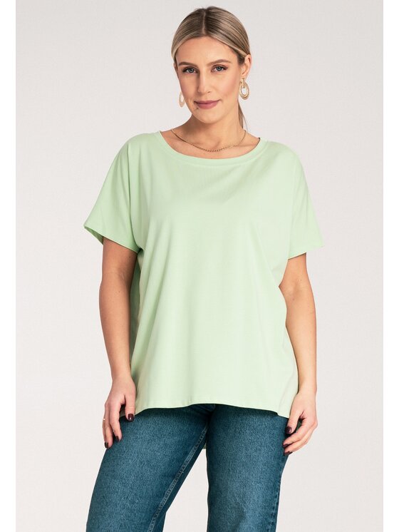 FIGL FIGL Tričko M1164 Zelená Regular Fit