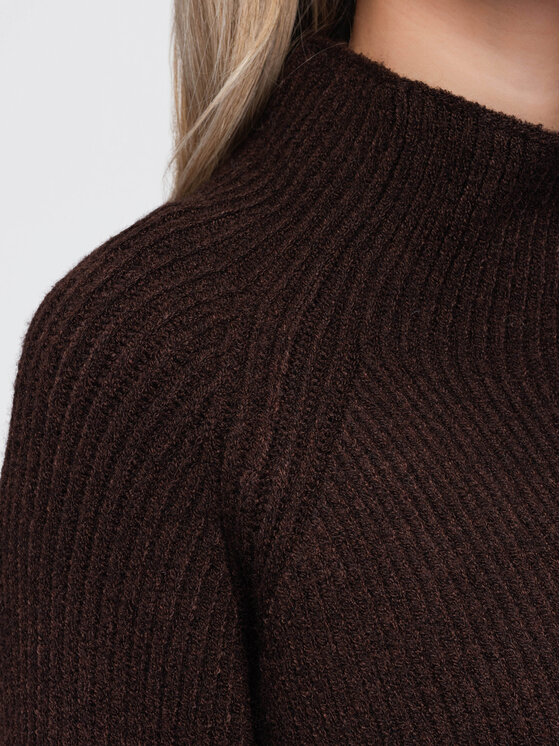 Ombre Ombre Sweter OW-SW-E0014 Brązowy Regular Fit