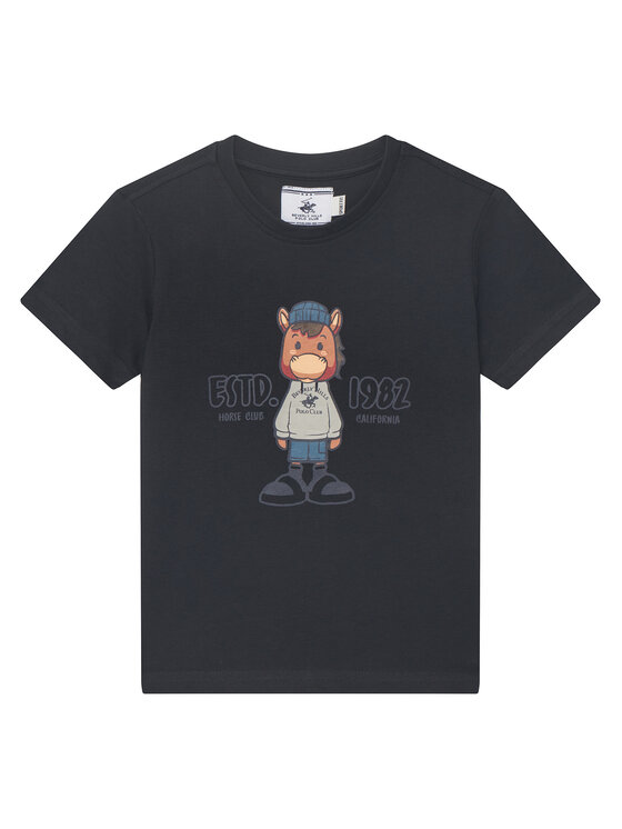 Beverly Hills Polo Club Beverly Hills Polo Club Тишърт P-SS26B-TS0135 Тъмносин Regular Fit