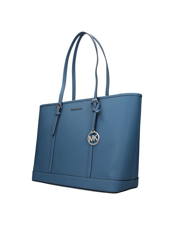 Michael Kors Michael Kors Torebka Blue Leather Shoulder Niebieski jasny