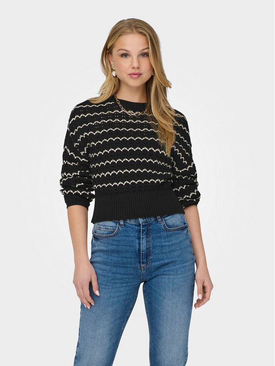 ONLY ONLY Džemper Asa 15310527 Crna Regular Fit