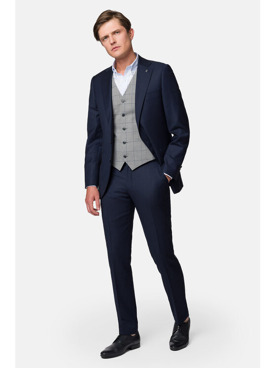 Lancerto Lancerto Garnitur Jukon GA073123000011 Granatowy Slim Fit