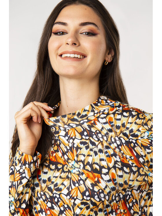 QUIOSQUE QUIOSQUE Bluzka TUPET BLOUSE Pomarańczowy Regular Fit