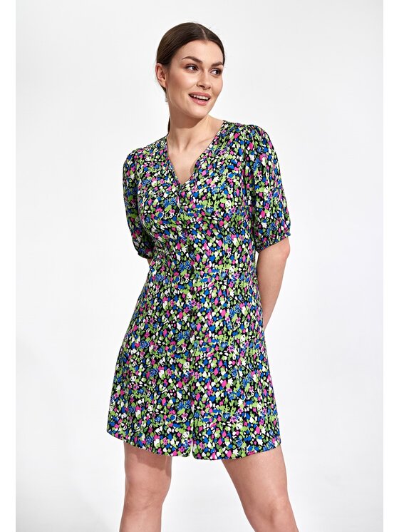 FIGL FIGL Sukienka M881 Zielony Regular Fit