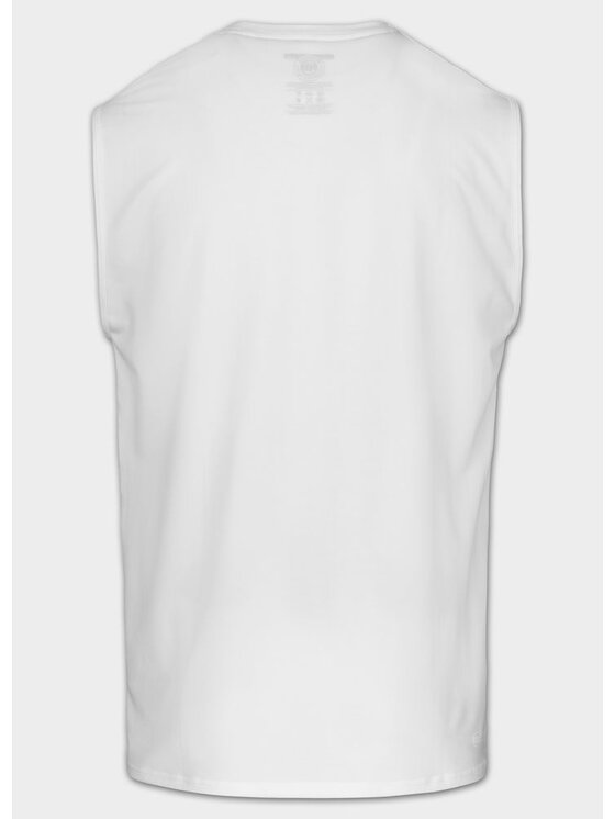 PITBULL PITBULL Koszulka techniczna Casual Sport SMALL LOGO II Biały Regular Fit
