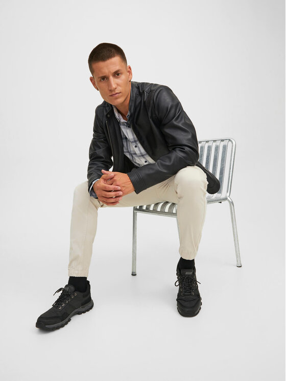 Jack&Jones Jack&Jones Jakna iz umetnega usnja Rocky 12223141 Črna Regular Fit