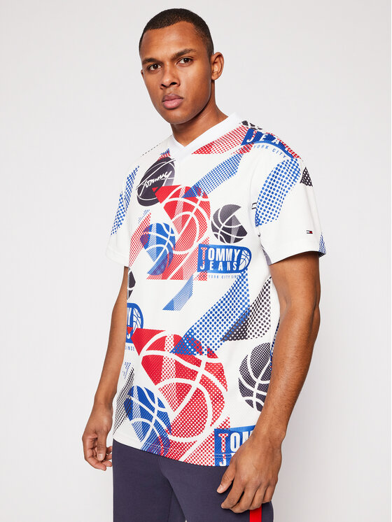 Tommy Jeans T-shirt Tjm Basketball Graphic DM0DM10609 Multicolore Regular  Fit • Modivo.it