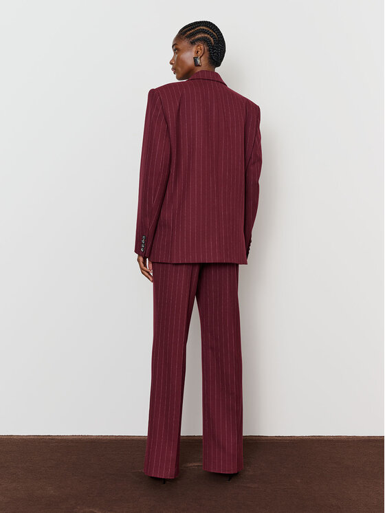 La Mania La Mania Pantalone da abito DEVIN Bordeaux Classic Fit