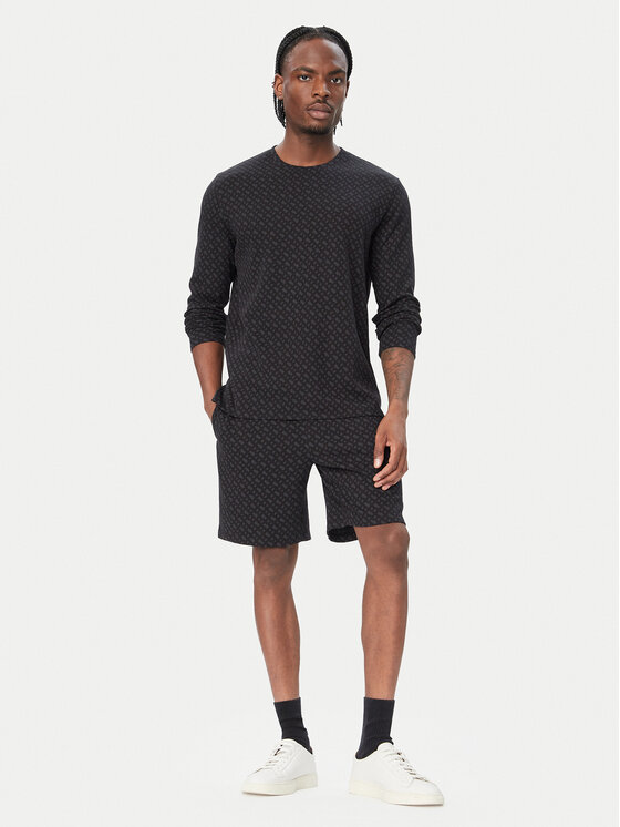 BOSS BOSS Pidžaamasärk 50571392 Must Regular Fit