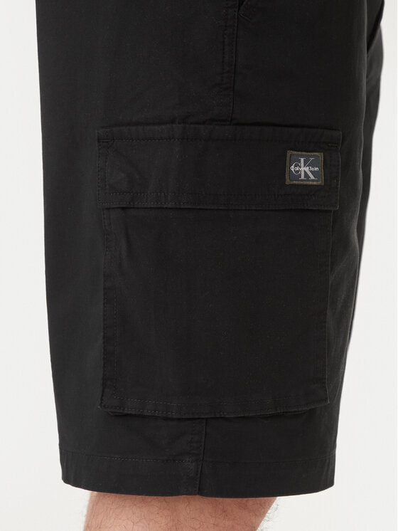 Calvin Klein Jeans Calvin Klein Jeans Šortky z materiálu LV04RB618G Černá Regular Fit