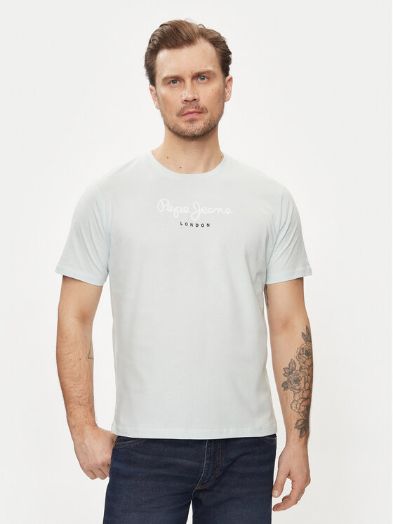 Pepe Jeans Pepe Jeans T-Shirt Eggo N PM508208 Modrá Regular Fit