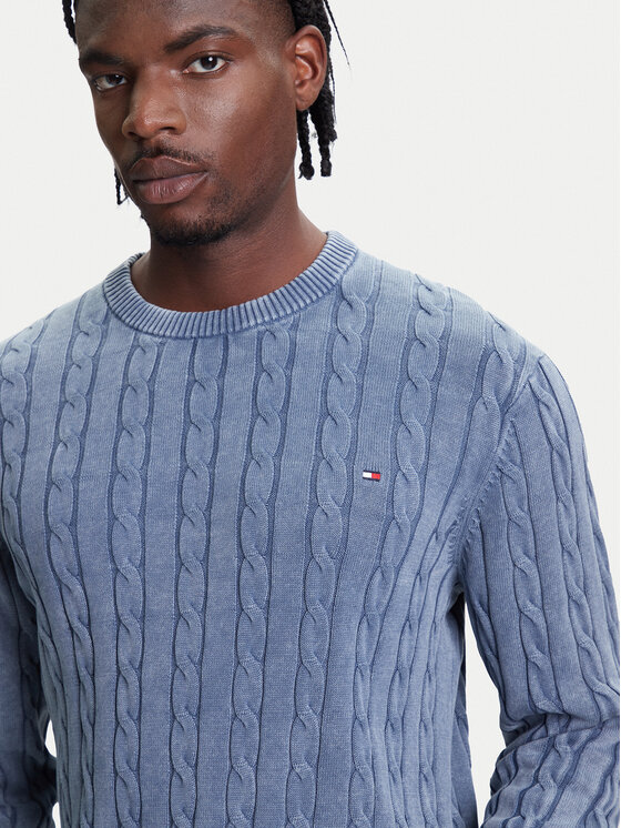 Tommy Hilfiger Tommy Hilfiger Sveter Classic MW0MW39524 Modrá Regular Fit