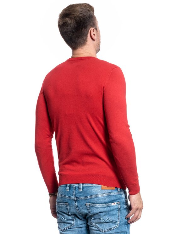 Wrangler Wrangler Maglione CREW KNIT Rosso Regular Fit