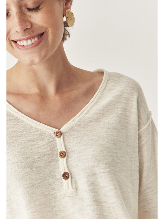 TATUUM Tatuum Bluzka LILA Écru Classic Fit