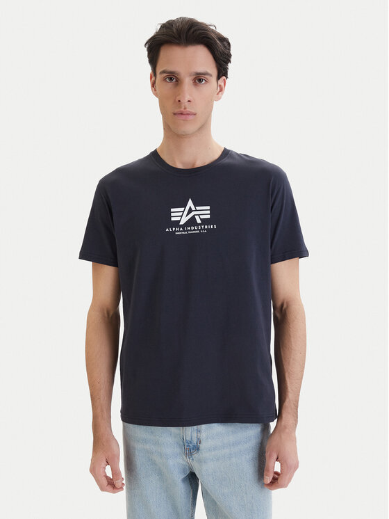 Alpha Industries Alpha Industries Тишърт Basic 118533 Тъмносин Regular Fit