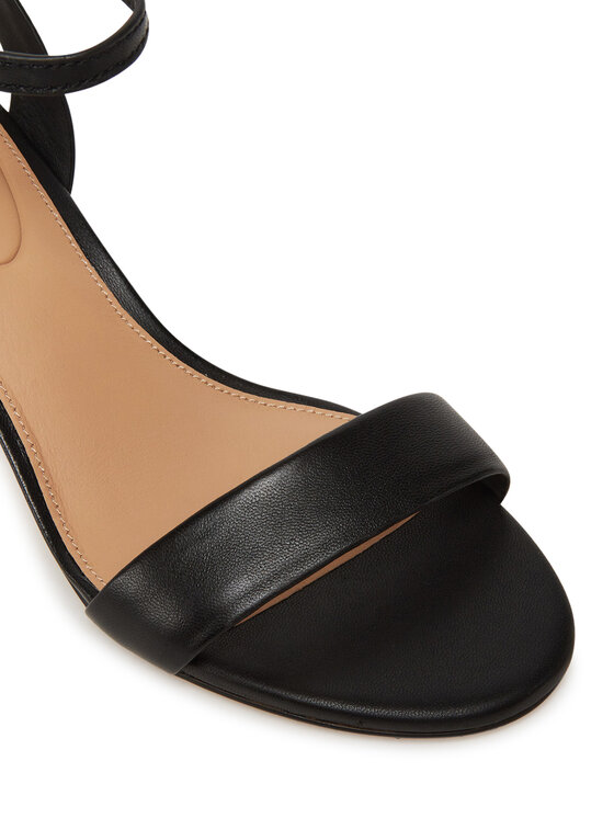 Tommy Hilfiger Tommy Hilfiger Espadrilles Leather Ankle Strap Espad Sandal FW0FW08533 Fekete