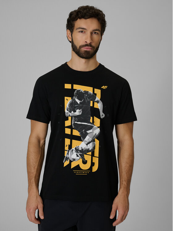 4F 4F T-Shirt casual Czarny Regular Fit