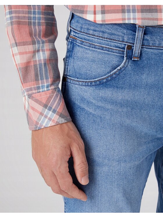 Wrangler Wrangler Jeansy Larston Niebieski Slim Fit