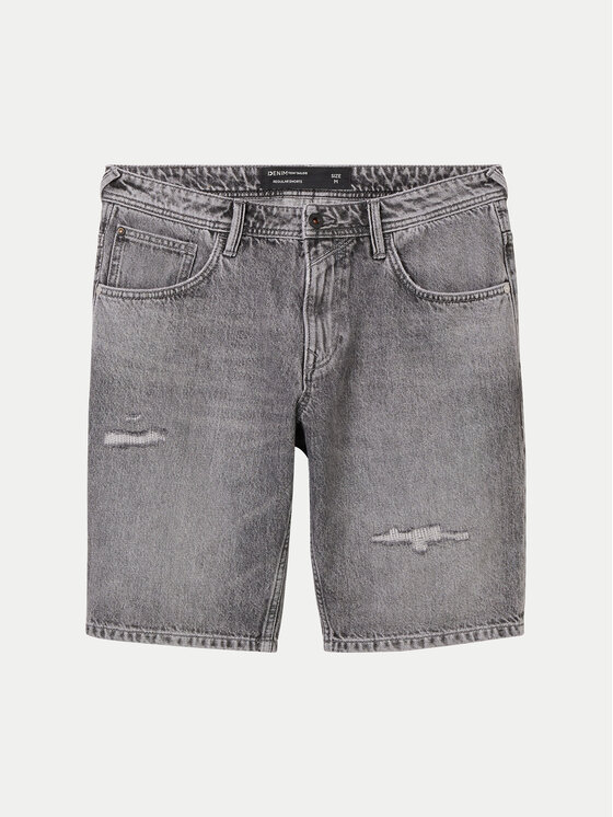 Tom Tailor Denim Tom Tailor Denim Szorty jeansowe 1041433 Szary Slim Fit