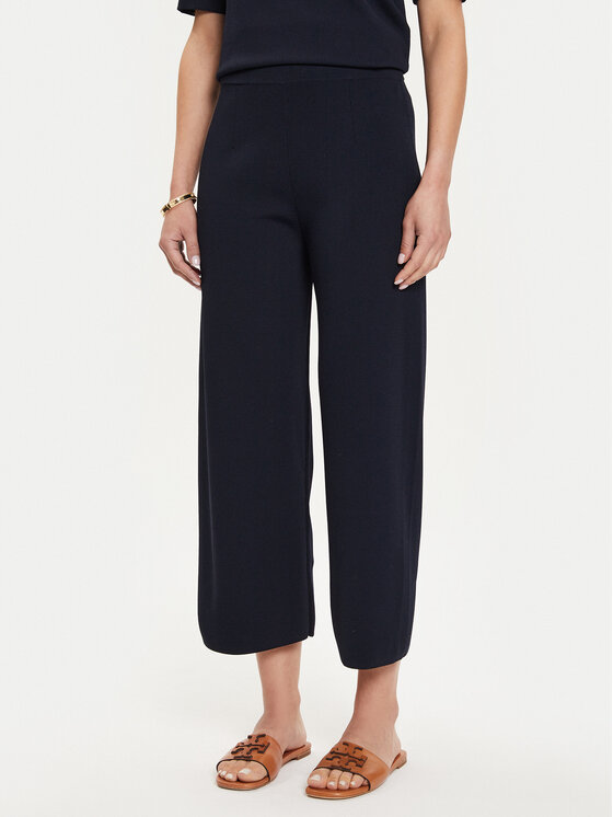 Max Mara Leisure Hlače Grembo 24263360 Tamnoplava Relaxed Fit