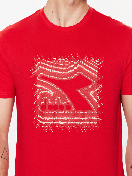 Diadora Diadora T-Shirt Ss Frieze 102.179313 Czerwony Regular Fit