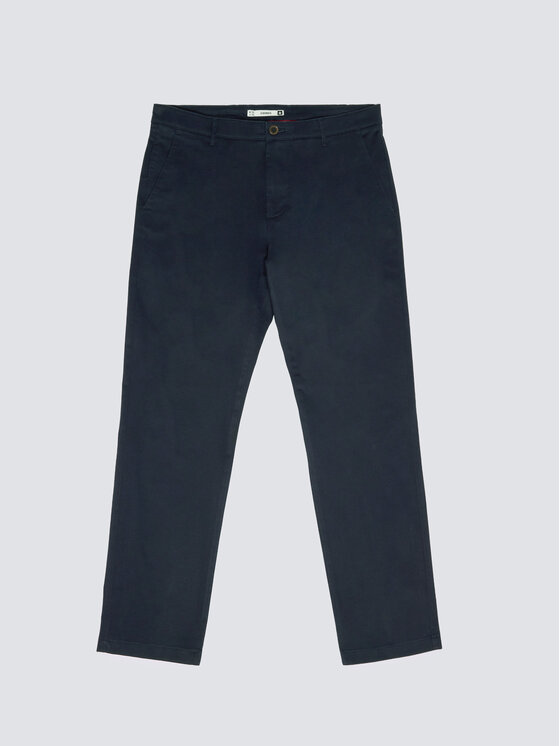 BIG STAR BIG STAR Chinosy TREVOR Granatowy Slim Fit