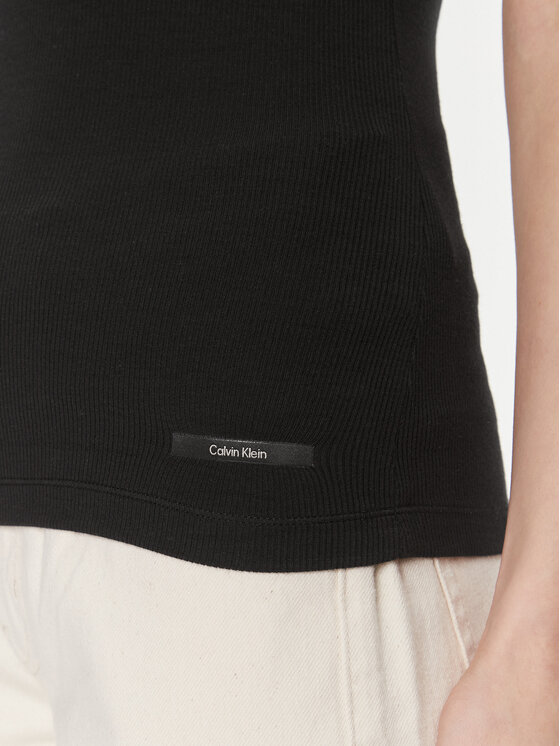 Calvin Klein Calvin Klein Marškinėliai Modal Rib Tank Top K20K206406 Juoda Slim Fit