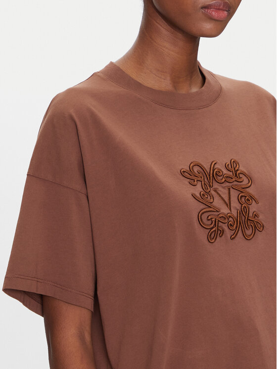 ViCOLO ViCOLO T-Shirt RD0119 Hnědá Regular Fit