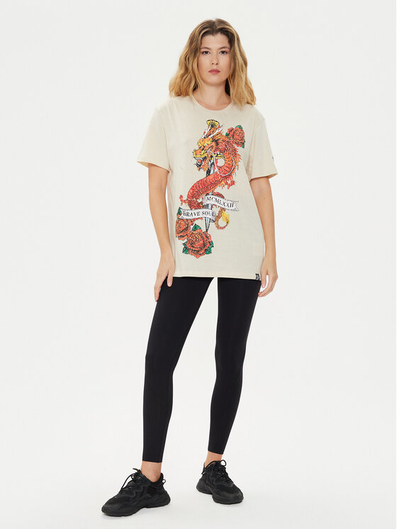 Brave Soul Brave Soul Majica MTS-149LENNON Écru Straight Fit