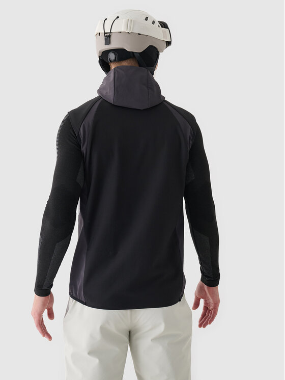 4F 4F Kamizelka FREEMAKE Czarny Regular Fit