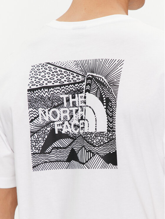 The North Face The North Face Tricou Redbox NF0A87NV Alb Regular Fit