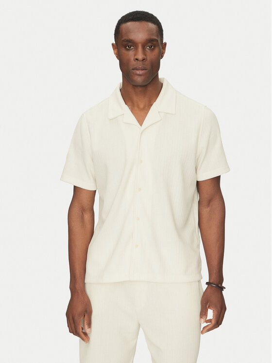 Guess Guess Koszula M5GP21 KCRY0 Écru Regular Fit