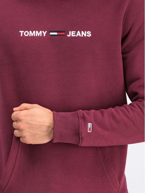 Tommy Jeans Tommy Jeans Bluză Straight Logo DM0DM07030 Vișiniu Loose Fit