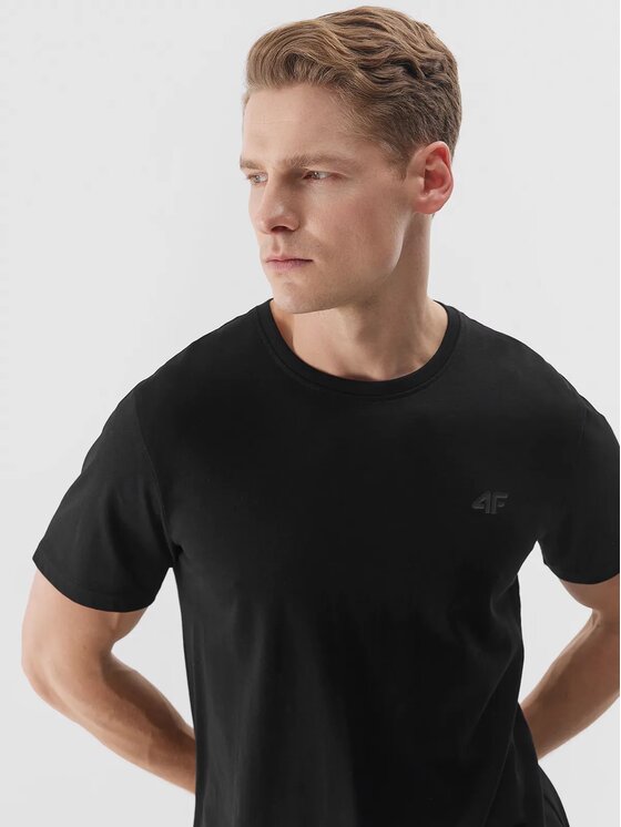 4F 4F Tričko 4FWMM00TTSHM2256-20S Čierna Regular Fit