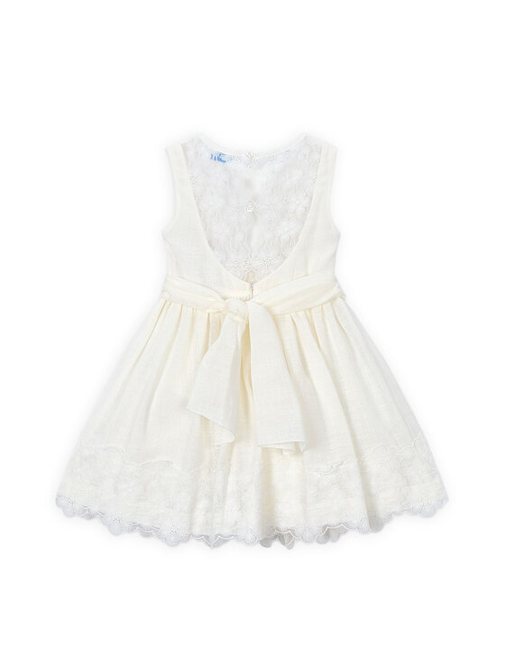 Mayoral Mayoral Eleganta kleita 3914 Balts Regular Fit